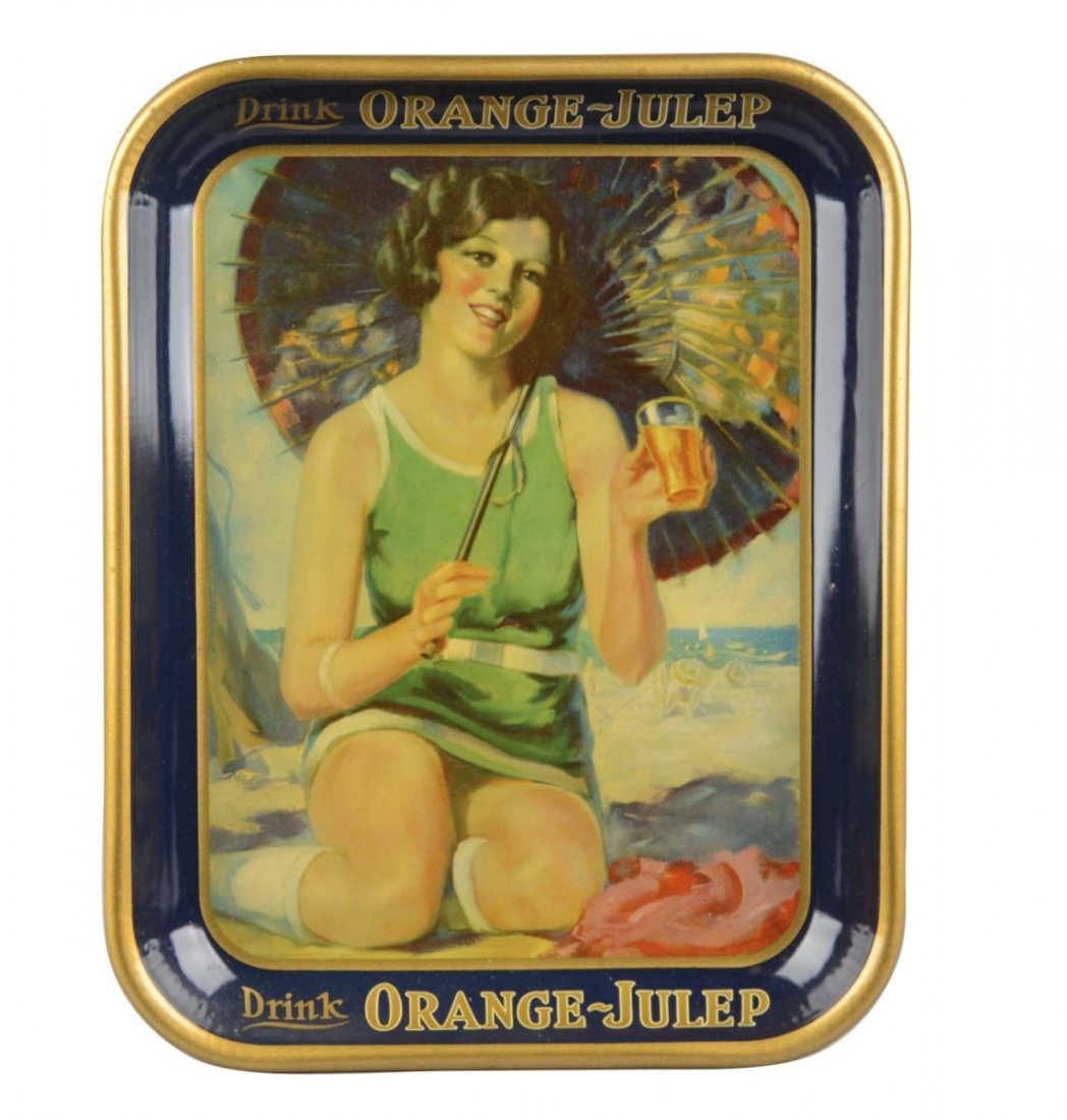 Drink Orange-Julep Tin Serving Tray (1 of 2)