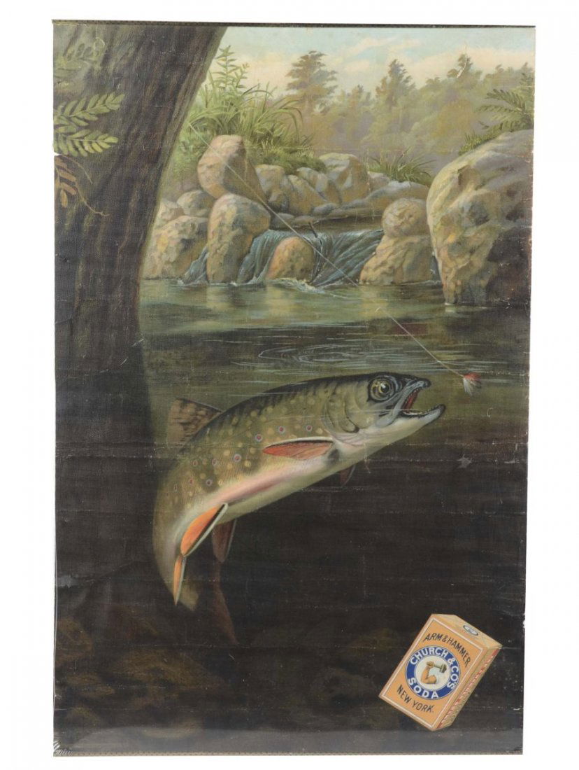 Church Arm & Hammer Baking Soda Fish Sign (1 of 1)