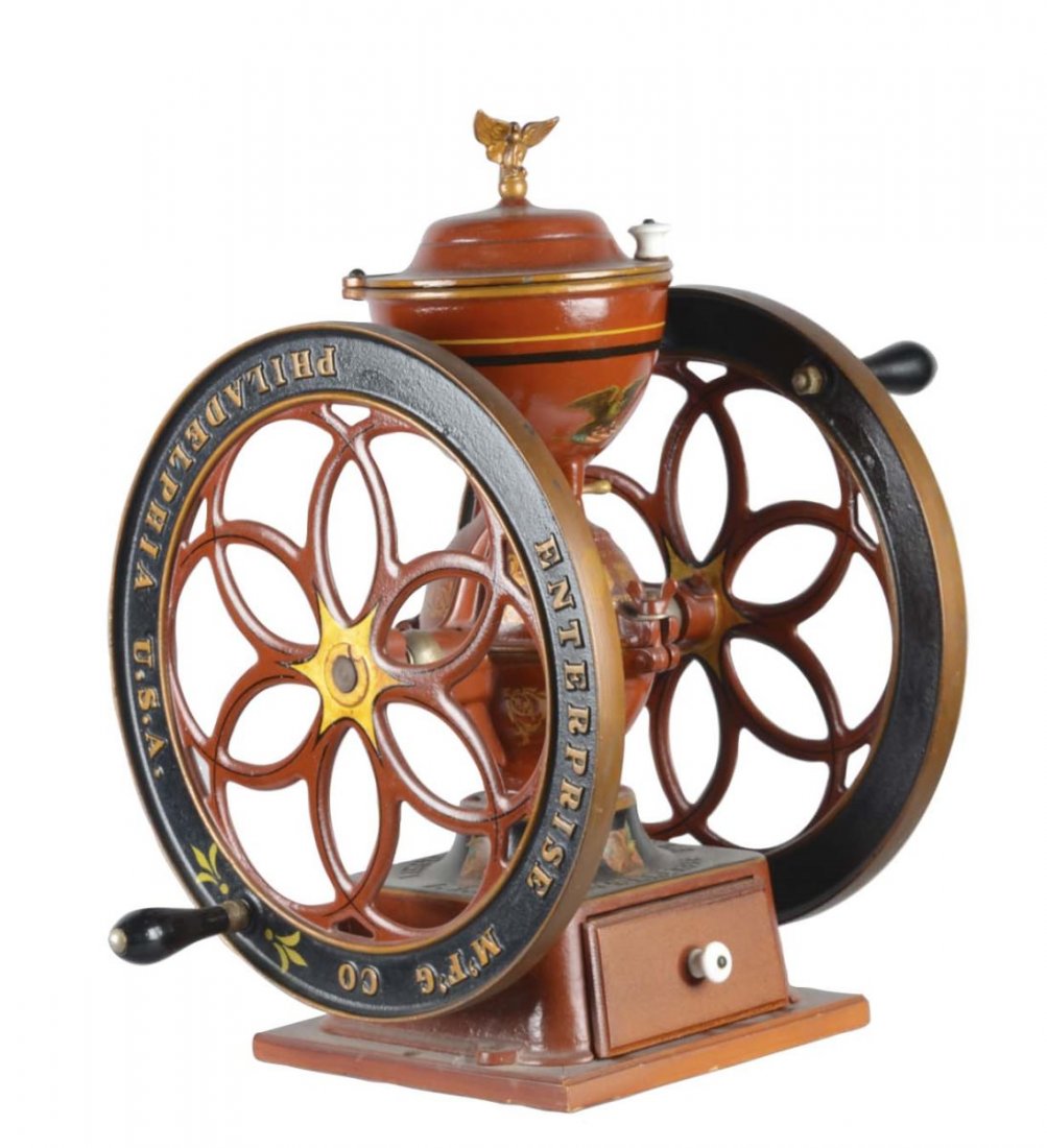 1904 Worlds Fair 2 Wheel Enterprise Coffee Grinder (1 of 2)