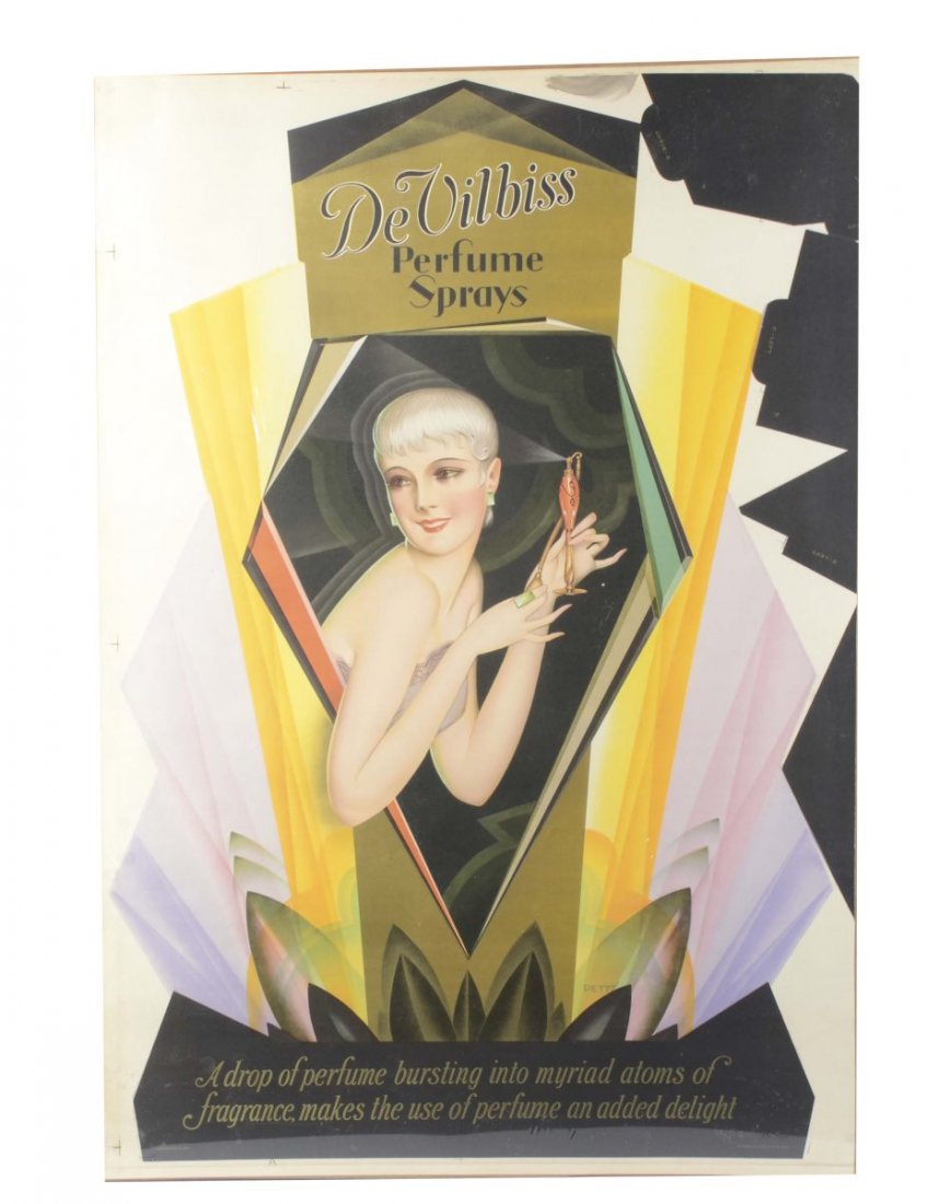 DeVilbiss Perfume Petty Pin Up Advertising Poster (1 of 1)