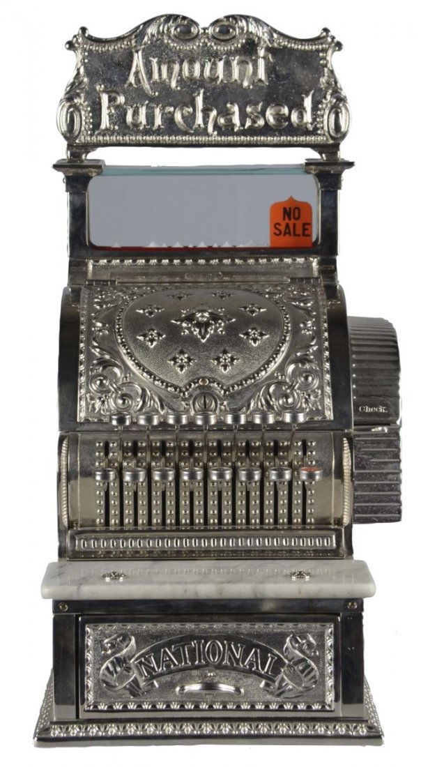 National Cash Register Nickel Plated Model 50 1/4 (1 of 4)