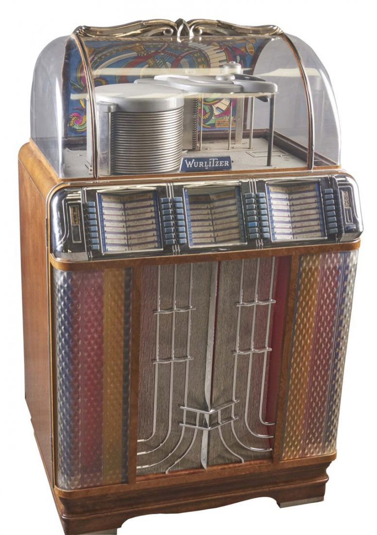 Multi-Coin Wurlitzer Model 1400 Phonograph Jukebox (1 of 2)