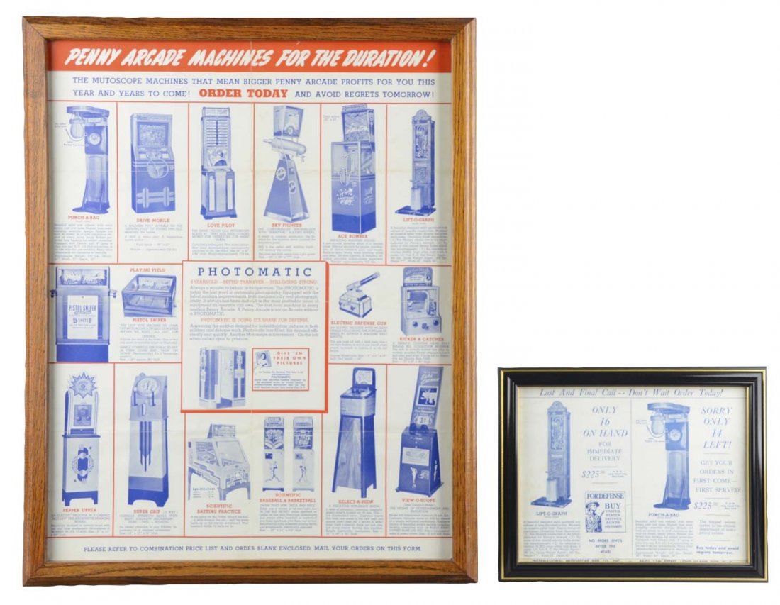 Lot Of 2: Int'l Mutoscope Reel Co. Advertisements (1 of 1)