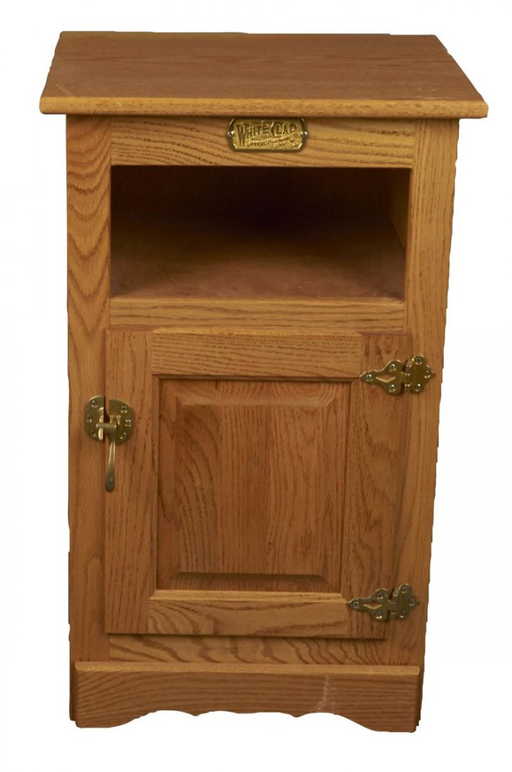 White Clad Simmons Oak Slot Machine Stand