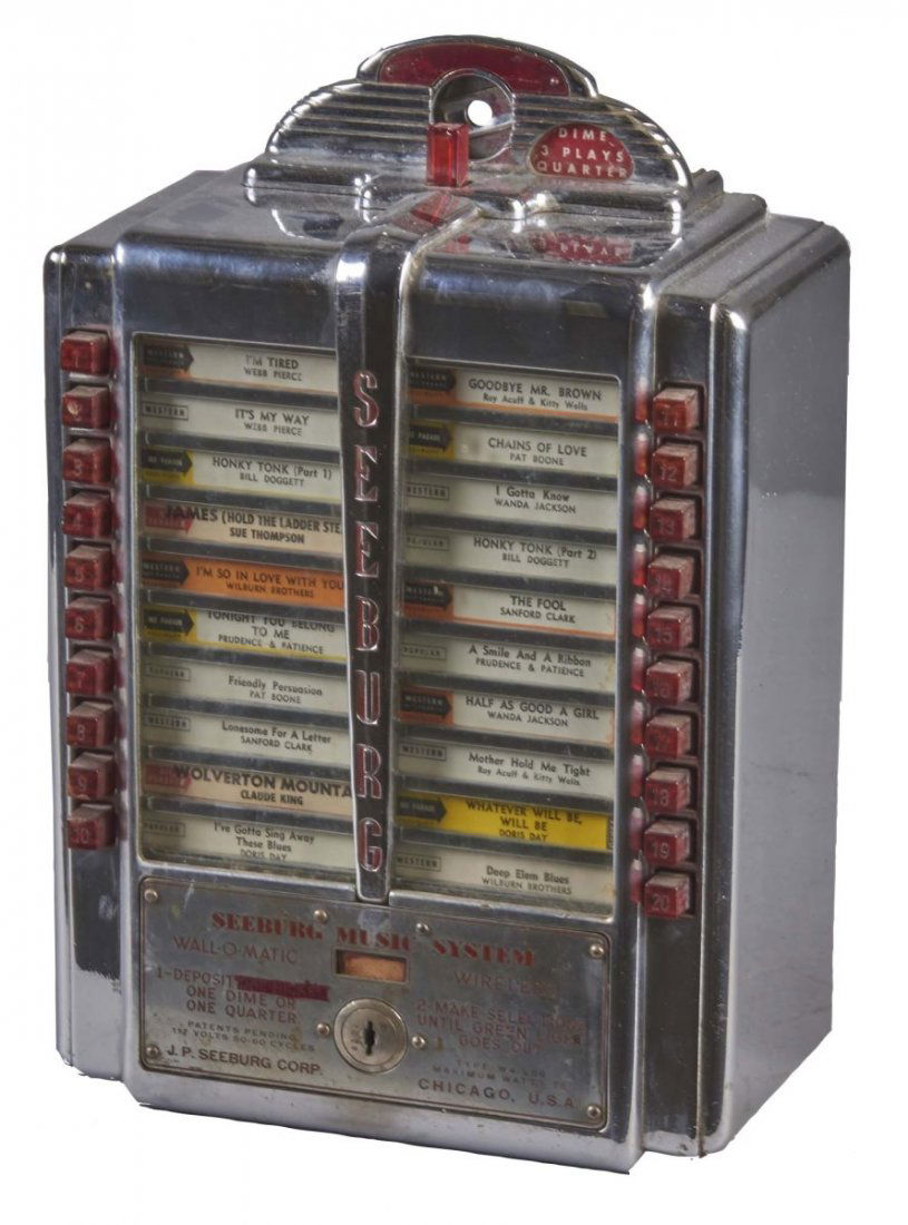 Seeburg Model W4-L56 Remote Jukebox Wall Box (1 of 2)