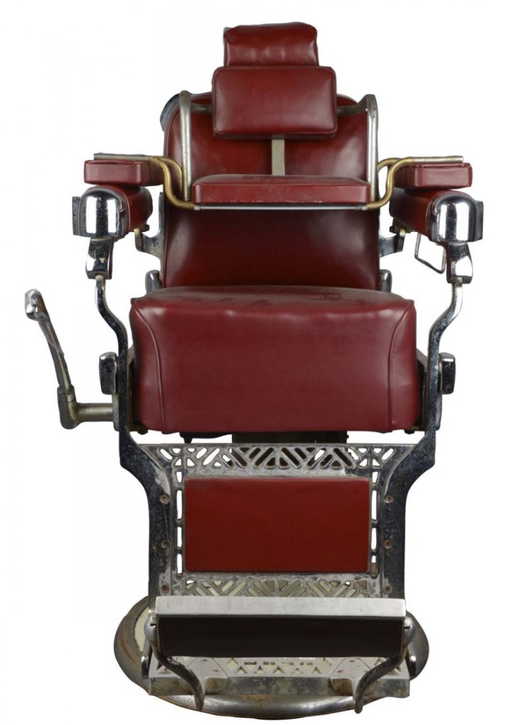 Antique Belmont Barber Chair And Booster Seat
