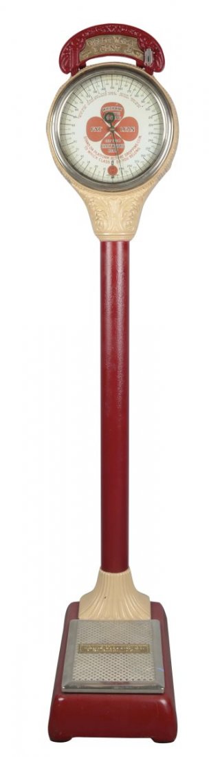 1 Mills Cast Iron Lollipop Floor Scale (1 of 5)