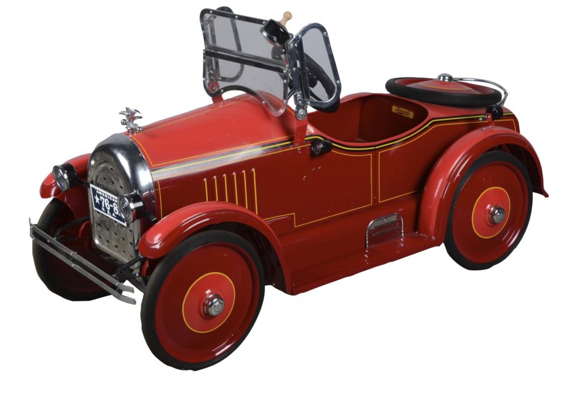 Pressed Steel Red Pedal Car Fire Truck (1 of 2)