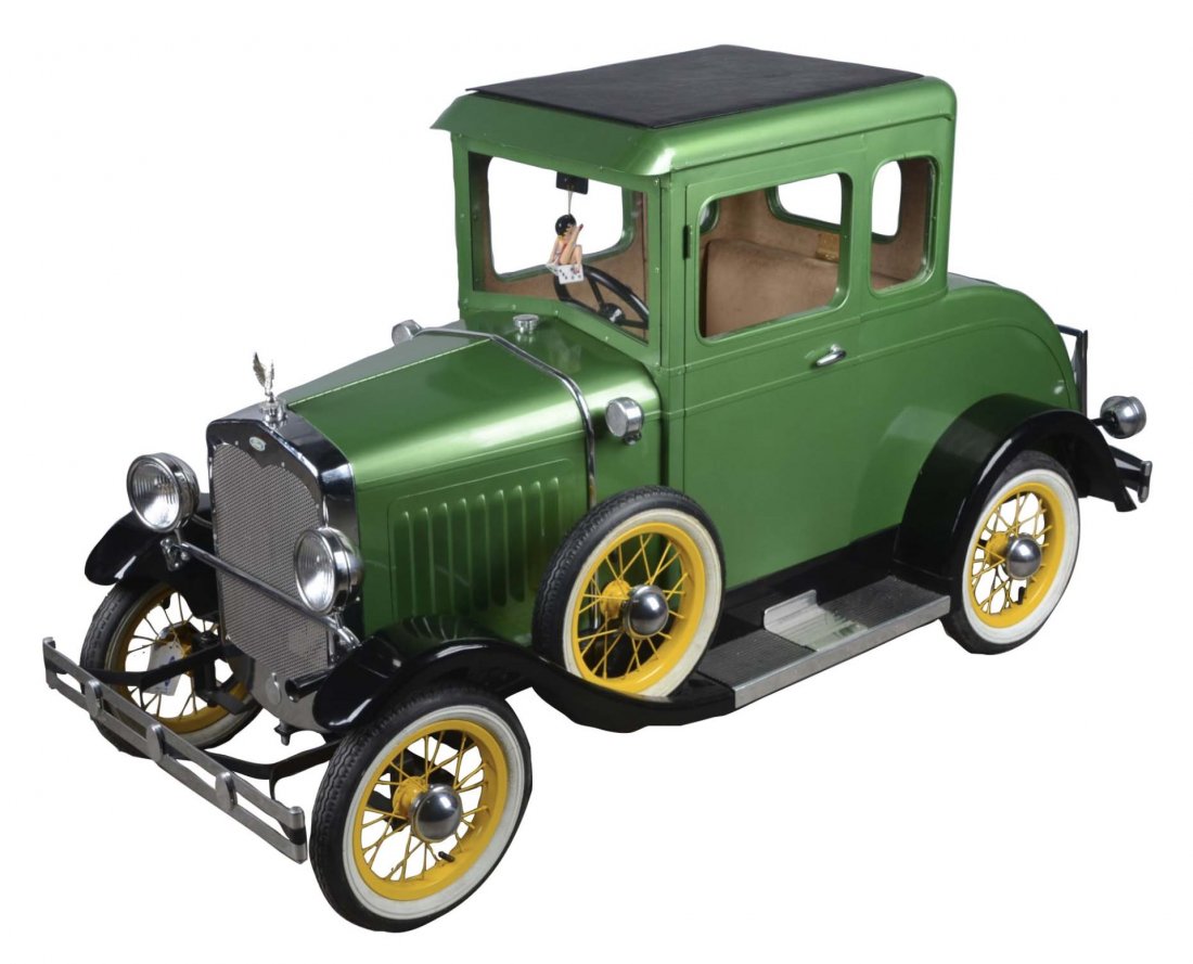Model "A" Ford Green Pedal Car (1 of 2)