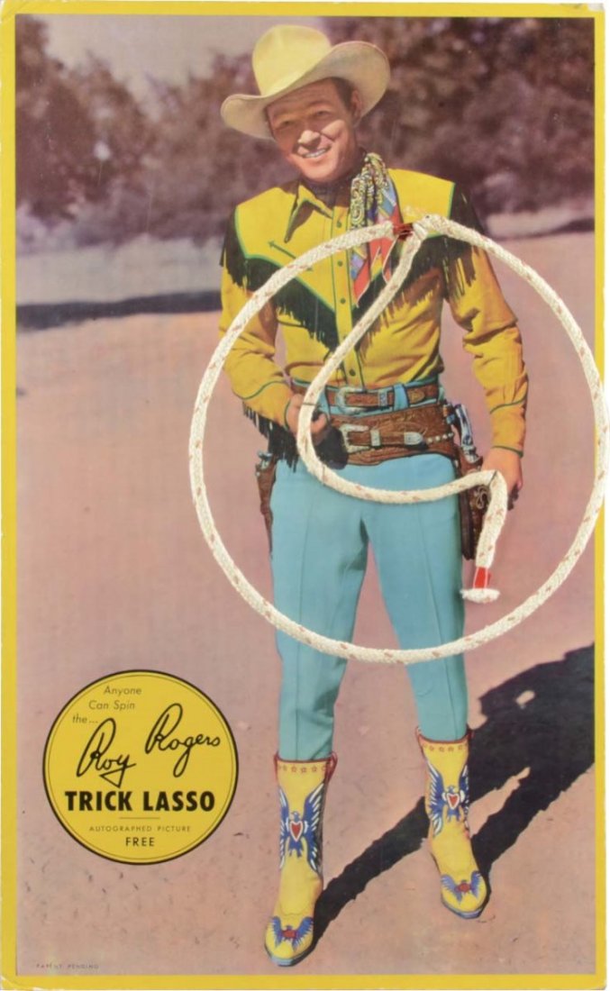 Roy Rogers Trick Lasso 3D Easel Advertising Sign (1 of 1)
