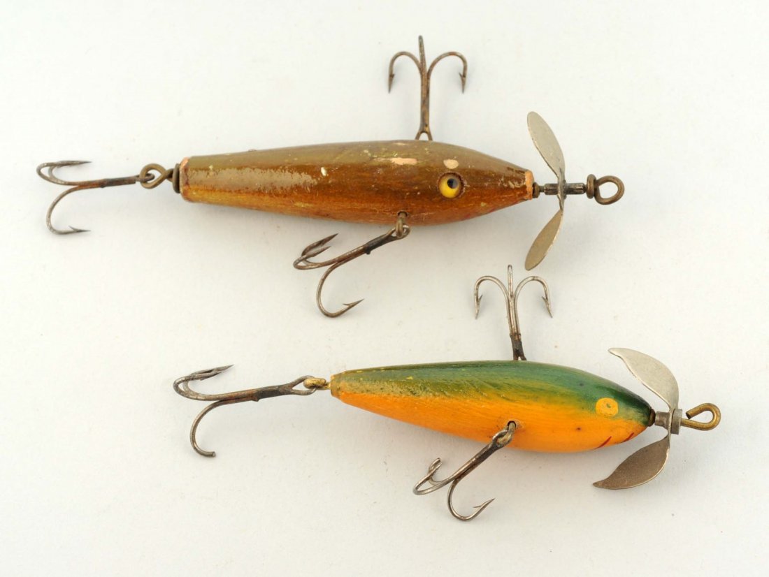 Lot Of 2: Wood Minnows from Joe Pepper of Rome, NY (1 of 4)