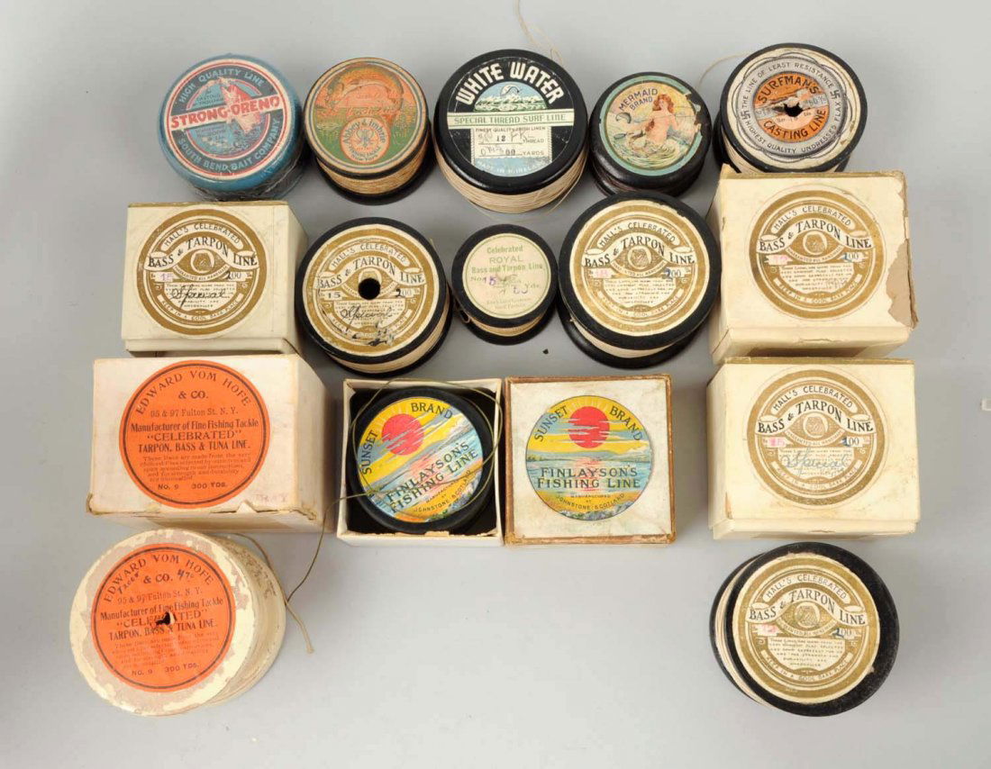 Great Lot of Assorted Line Spools, Various Makers. (1 of 1)
