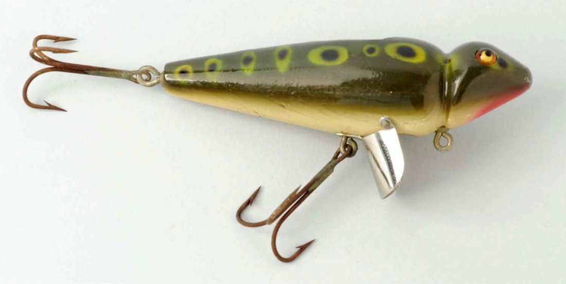 Creek Chub Experimental Musky Jigger, Frog Finish. (1 of 4)