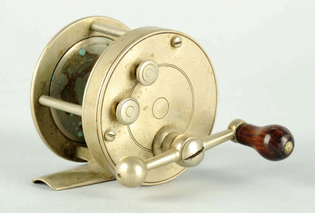 Unknown German Silver Ball Handle Reel. (1 of 4)