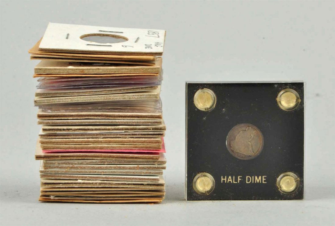 Lot Of 30: Seated Liberty Half Dimes. (1 of 1)