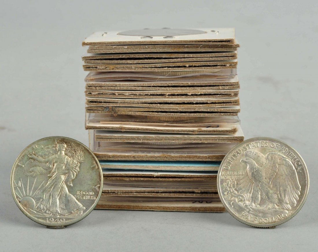 Lot Of 20: Walking Liberty Half Dollars. (1 of 1)