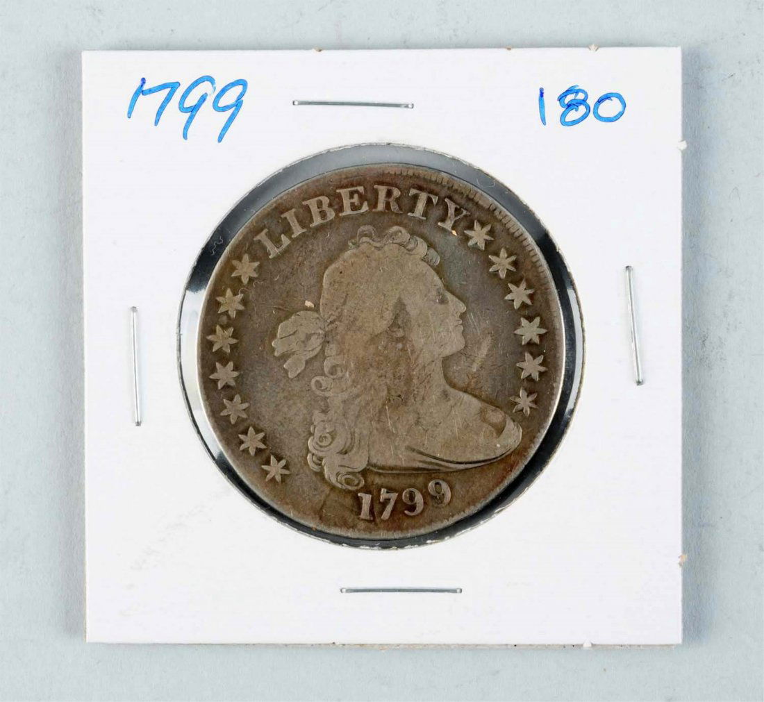 1799 Draped Bust Heraldic Eagle Silver Dollar. (1 of 4)