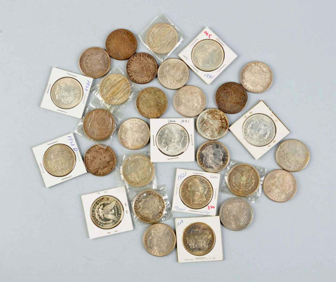 Lot Of 30: Morgan Silver Dollars. (1 of 1)