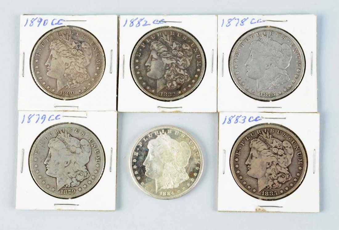 Lot Of 6: Carson City Silver Dollars. (1 of 2)