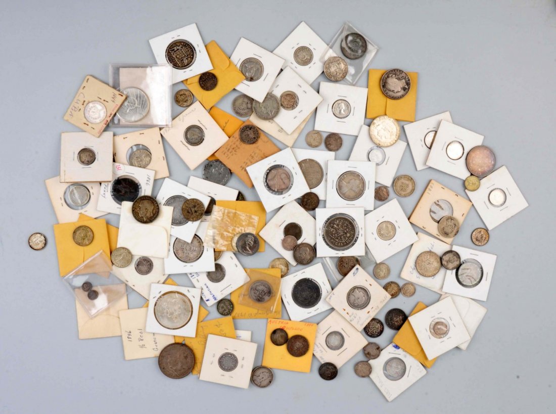 Lot Of 100: Assorted Coins. (1 of 2)