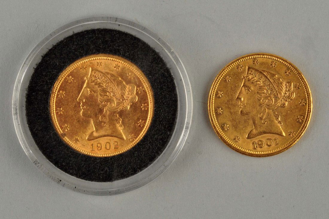 Lot Of 2: Liberty Gold Coins. (1 of 4)