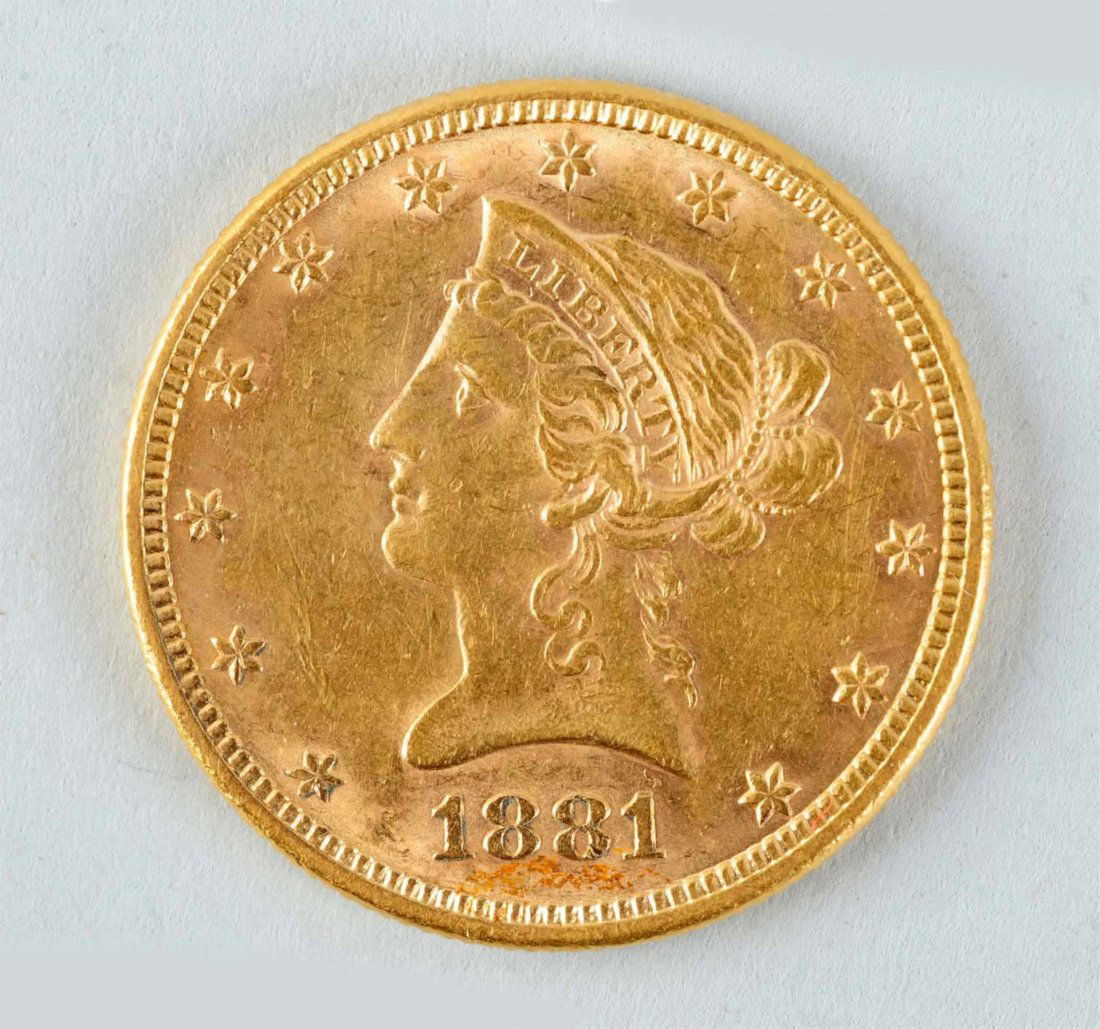 1881 $10 Gold Liberty Eagle. (1 of 2)