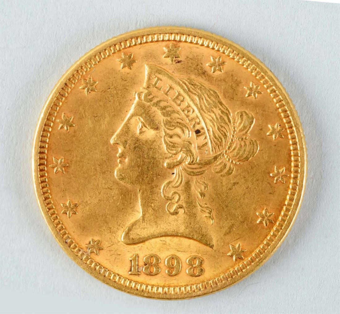 1898 $10 Gold Liberty Eagle. (1 of 2)