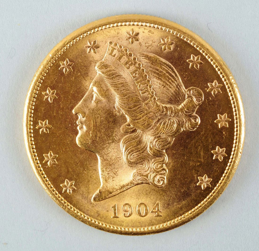 1904 S $20 Gold Liberty Double Eagle. (1 of 2)