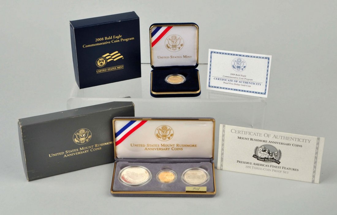 Lot Of 2: U.S. Commemorative Set and Gold Coin. (1 of 10)