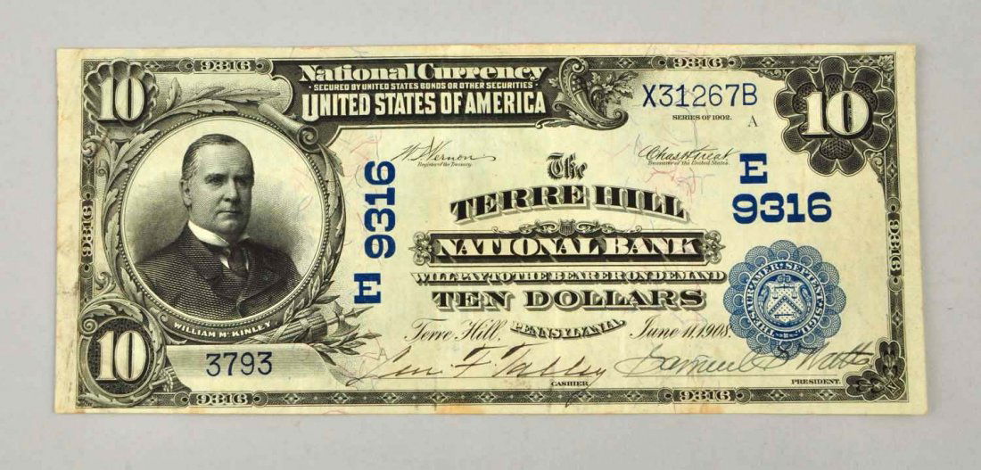 $10 1929 Terre Hill PA Note. (1 of 2)