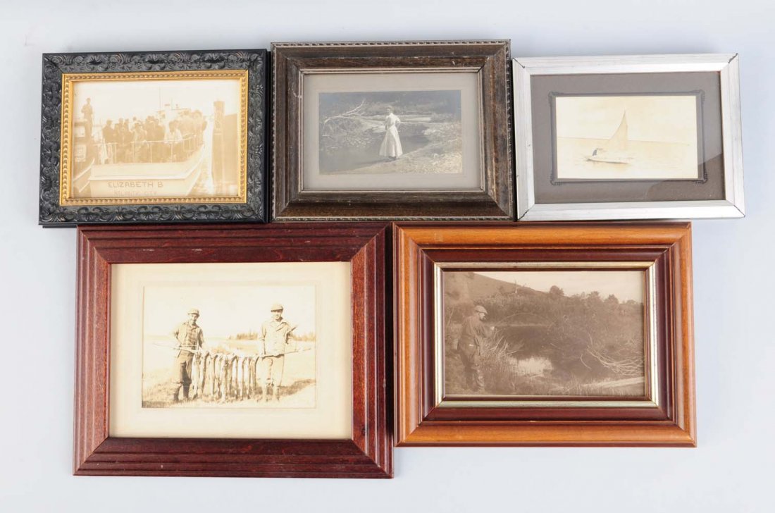 Lot Of 5: Framed Fishing Pictures. (1 of 1)