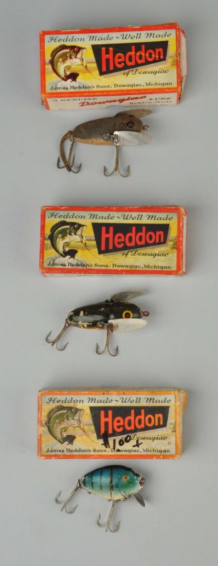 Lot Of 3: Heddon Fluted Wobblers In Boxes. (1 of 9)