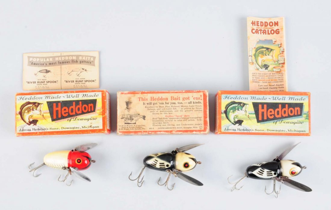 Lot Of 3: Heddon Crazy Crawlers in Boxes. (1 of 3)