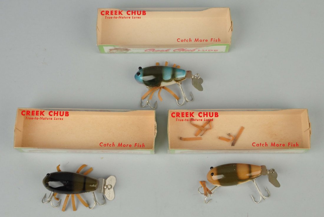 Lot Of 3: Vintage Creek Chub Crawdads. (1 of 6)