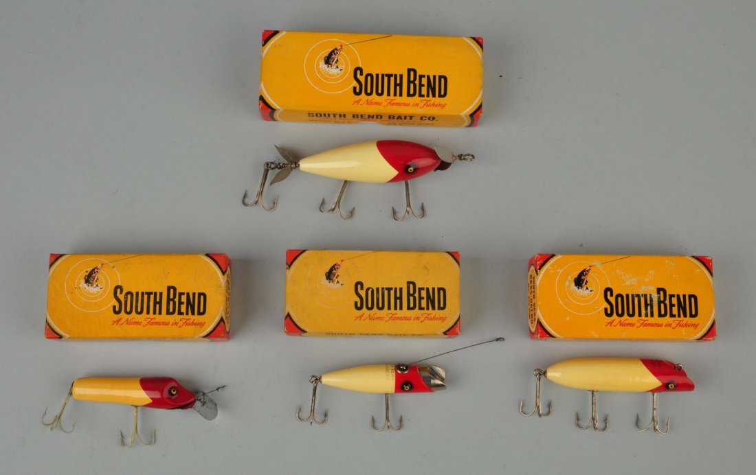 Lot Of 4: South Bend Baits in Boxes. (1 of 2)