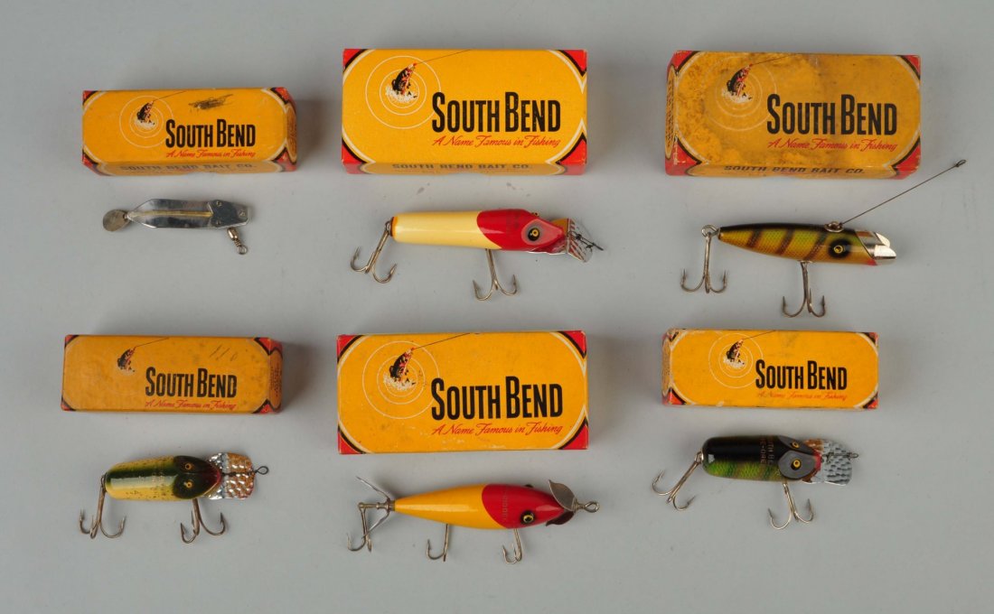 Lot Of 6: South Bend Lures With Boxes (1 of 2)
