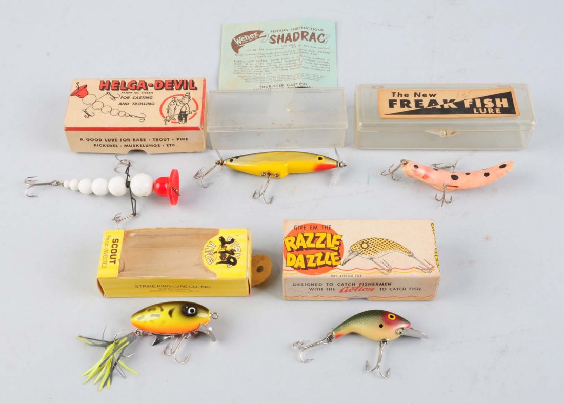 Lot Of 5: Assorted Fishing Lures In Boxes. (1 of 3)