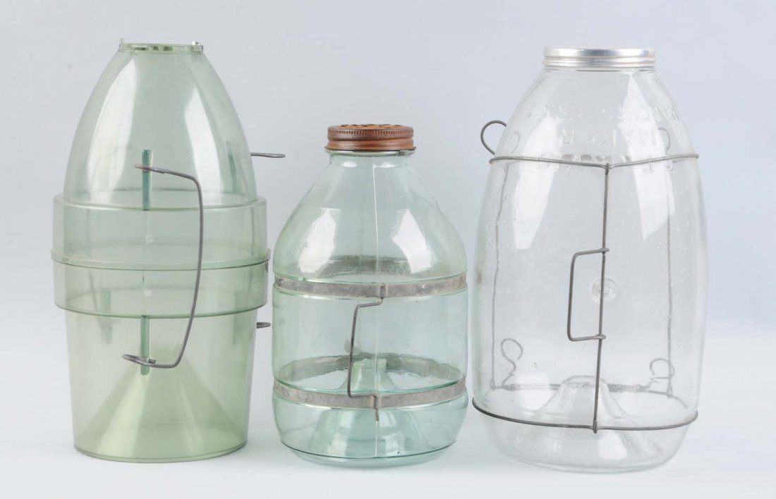 Lot Of 3 Glass Fishing Jars (1 of 1)