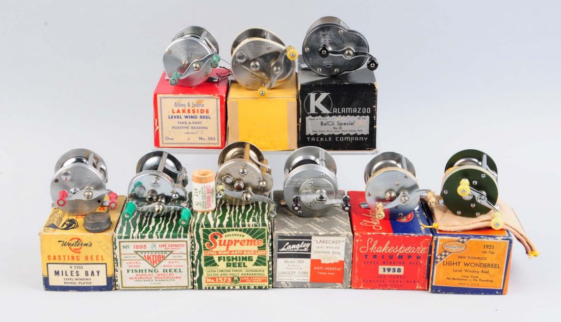 Lot Of 9: Fishing Reels. (1 of 1)