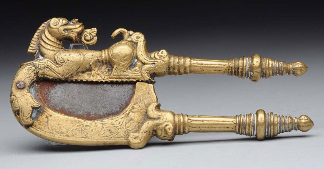 19th Century Figural Bronze Tobacco Cutter. (1 of 2)