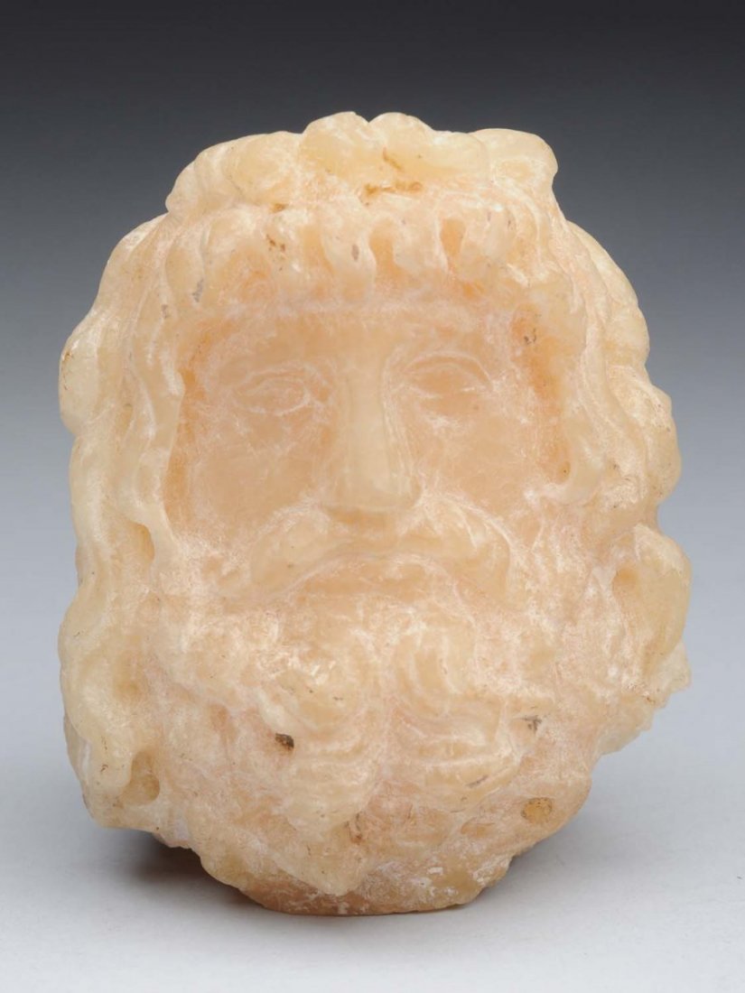 Hardstone Head Carving Inkwell. (1 of 5)