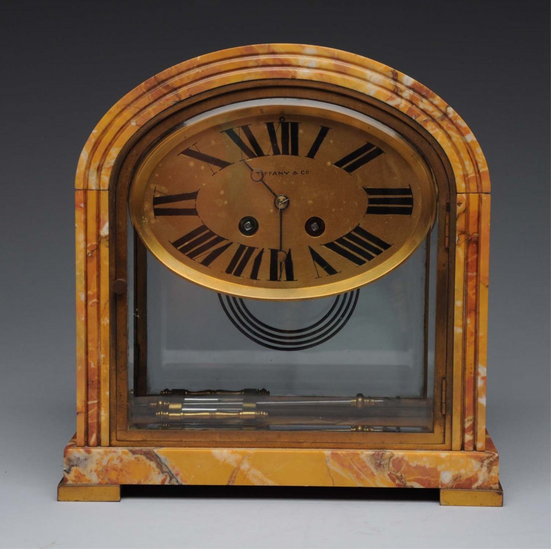 Tiffany Art Deco Marble Mantel Clock. (1 of 4)