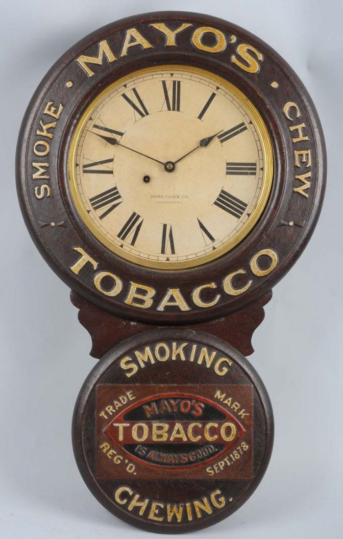 Early Mayo's Tobacco Baird Clock. (1 of 1)