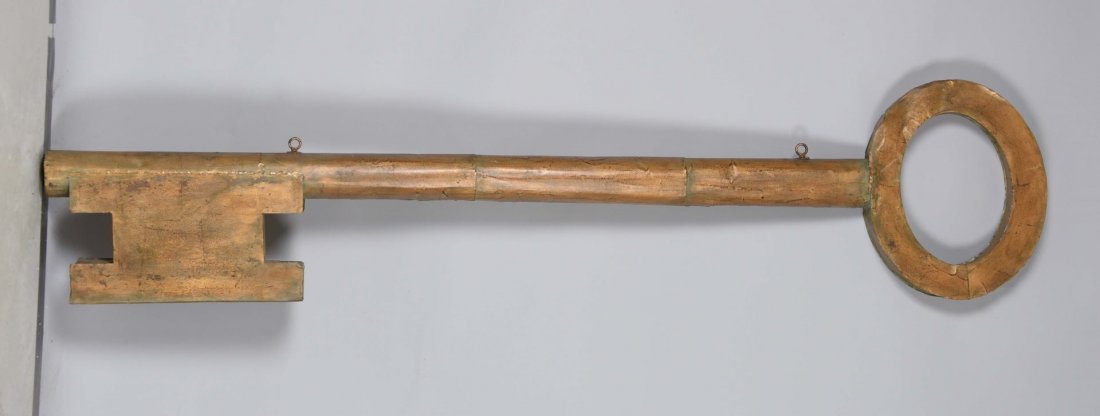 Antique Locksmith Figural Key Advertising Sign. (1 of 1)