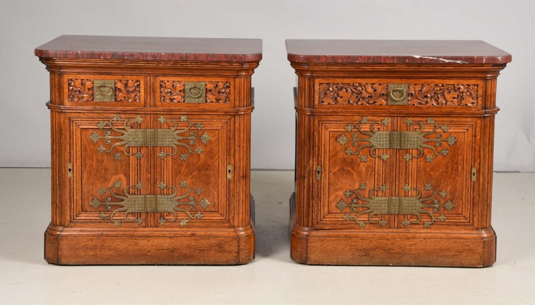 Pair of Herter Bros Marble Topped Dressers. (1 of 1)