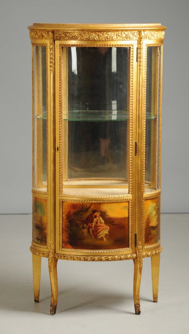 French Hand Painted Vitrine. (1 of 3)