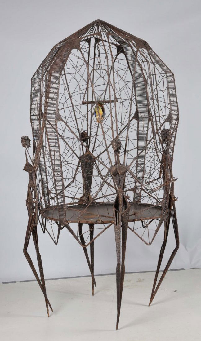Birdcage Sculpture in the Style of Giacometti. (1 of 3)