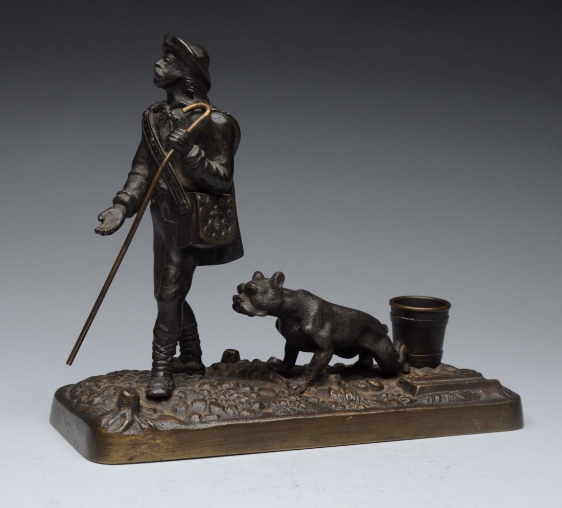 Figural Bronze Match Holder (1 of 5)