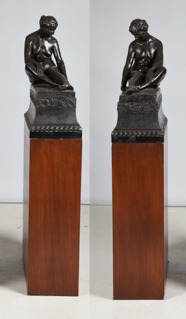 Pair of American Bronze Reclining Nudes. (1 of 7)