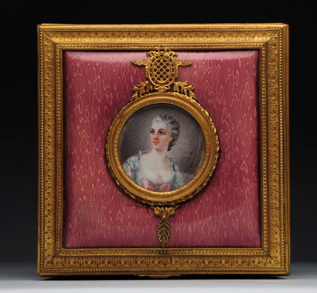 French Enamel Bronze Jewelry Box. (1 of 3)